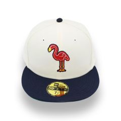 日本未発売 ニューエラ マイナーリーグ マイアミビーチ・フラミンゴズ キャップ / NEW ERA MiLB MIAMI BEACH FLAMINGOS 59FIFTY CAP [WHITE/NAVY]