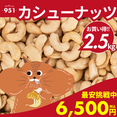 ★最安値★カシューナッツ 2.5kg 無添加 無塩 素焼き 送料無料 ナッツ  ミックスナッツ 北海道 業務用 ギフト 詰め合わせ お取り寄せ 北海道産 お土産