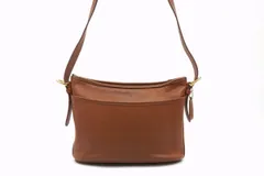 オールド コーチ ヴィンテージ ショルダーバッグ クロスボディ A6C 4143 ロゴチャーム レザー 茶 ブラウン COACH 1010h