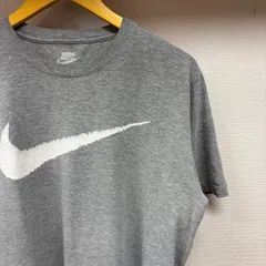 古着 L Tシャツ NIKE ナイキ ビックロゴ クルーネック グレー