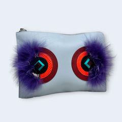 FENDI】モンスター バグズアイ レザーポーチ - メルカリ