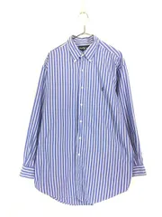 古着 90s Ralph Lauren 「YARMOUTH」 トリプル ストライプ OXフォード BD シャツ 16 1/2 L位 古着