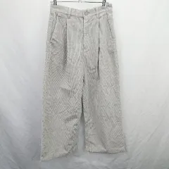 ◇ ⊇ select MOCA セレクト モカ コーデュロイ ワイドパンツ サイズF ライトグレー系 レディース E  【1506300029936】