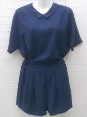 ◇ HARE ハレ半袖 オールインワン コンビネゾン サイズF ネイビー レディース 【中古】 【1002800950133】のサムネイル