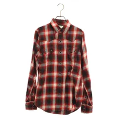 SAINT LAURENT PARIS (サンローランパリ) 16AW オンブレチェックウエスタン長袖シャツ レッド 398063 Y864Mのサムネイル