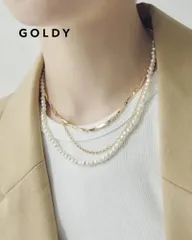 GOLDY/ゴールディ/パール × アシンメトリー チェーン レイヤード ネックレス/アクセサリー/3240509