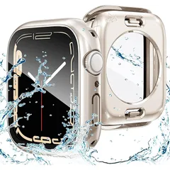AMAPC for Apple Watch ケース 360度全面防水 バンド 水泳・スポーツ専用 ガラスフィルム 一体型 applewatch用 カバー 360フルボディ防水 アップルウォッチ ケース Apple Watch Series6/SE3/SE2/S