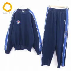 kappa カッパ ヴィンテージ セットアップ スウェット 上下セット 刺繍 a852383k★