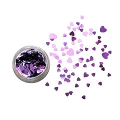 ネイル ホログラム MIX ハート ホロ グリッター (ライトパープル)