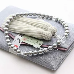 【数量限定】黒貝パール 頭付房【略式数珠 約7×8ミリ 京念珠 京都 シェルパール 女性用 真珠風 法事 葬儀 葬式 数珠 法要 宗派共通 記念品 念珠ドットコム 7×8mm マイ数珠 102080163】【数珠袋プレゼント！】