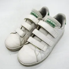 アディダス スニーカー ローカット アドバンコート EF0223 シューズ 靴 白 キッズ 男の子用 20サイズ ホワイト adidas 【中古】