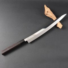 鬼反り切付包丁 刺身包丁 尺二（刃渡り360mm）通常鏡面仕上げ 本刃付け 八角柄（購入時選択可能）