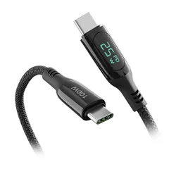 【新品】 FlukeForest 充電と同時に電力測定 USB-CtoC PD100W対応 ディスプレイ付超高速ケーブル 1.2m VA-221