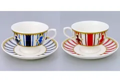 【中古】マグカップ･湯のみ 全2種セット ティーカップ＆ソーサー 「セガ ラッキーくじオンライン 名探偵コナンカフェ -ガーデンパーティー」 A賞