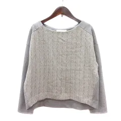 コラージュ ガリャルダガランテ COLLAGE GALLARDAGALANTE カットソー クルーネック 長袖 切替 ニット F グレージュ /MN