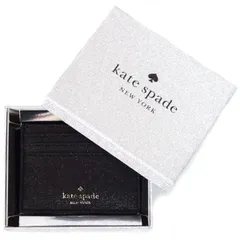 ケイトスペード カードケース katespade グリッターファブリック ラメ ロゴ スモール スリム カードホルダー 名刺入れ 定期入れ パスケース 専用BOX付き ブラック K9261