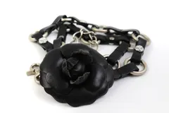 インゲボルグ リボン付きチェーンベルト　美品⭐️ インゲボルグ リボン付きチェーンベルト ブラック 美品⭐️