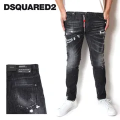 販売促進物 《DSQUARED2》ディースクエアード ブラックデニム 手縫加工