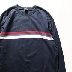 2004年 OLDNAVY オールドネイビー クルーネック ロングスリーブ コットン Tシャツ チェストボーダー (XL) 長袖 ロンT 00's 旧タグ GAP アメリカ古着 USED  ビンテージ ヴィンテージ