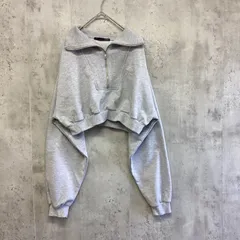 Heather ヘザー　ハーフジップショート丈スウェット　レディース　グレー　Fサイズ