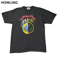 HOWLING GUNS N′ ROSES ガンズ・アンド・ローゼズ NIRVANA ニルヴァーナ バンドT 切替 リメイク風 バイカラーデザイン Tシャツ