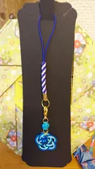水引ストラップ(青・鈴付)