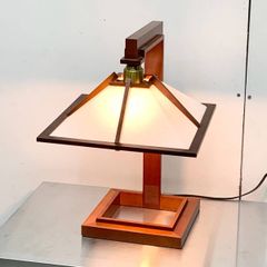 YAMAGIWA Frank Lloyd Wright フランクロイドライト TALIESIN 1 MINI タリアセン１ミニ チェリー S2527 テーブルスタンド 照明 中古 ②