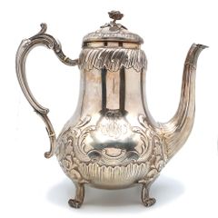 [Tenpaku] ODIOT Teapot, Antique Silver, Minerva Mark, Approx. 851.9g, Tableware, Collection, Art Piece