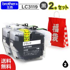 【インク 福袋 2本セット】インク プリンターインク インクカートリッジ インク Brother互換 ブラザー用 LC3119互換 最新ICチップ付 インクカードリッジ 大容量