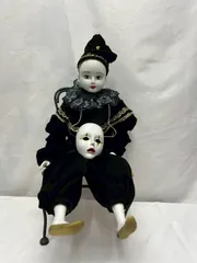 フレンチタイプオールビスクドール　道化師ピエロ　2.75インチ ビスクドール ホビー・楽器・アート フレンチタイプオールビスク