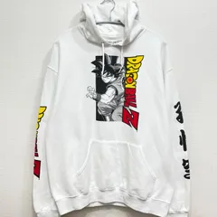 ユーズド 古着 オフィシャル ドラゴンボールZ パーカー フーディー アニメ 漫画 ジャンプ メンズ Lサイズ 長袖 ホワイトプリントのサムネイル