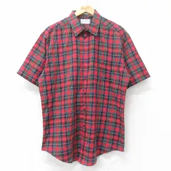 XL/古着 半袖 シャツ メンズ 90s 赤他 レッド チェック 25jul04 中古 トップス