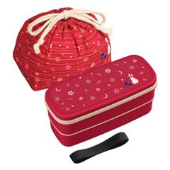 OSK 月花 ランチボックス 弁当箱 2段 日本製 巾着付