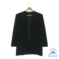 ☆美品☆ LUN?SOIR ジャケット アウター ノーカラージャケット 長袖 ノーカラー レディース ブラック 9AR 901-14926 送料無料 古着