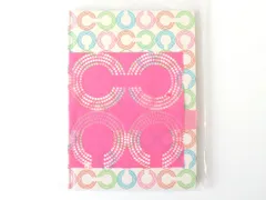 M23853 新品未使用 未開封 COACH コーチ ノベルティ メモ帳 ノート シグネチャー マルチカラー ブックバンド付き 無地