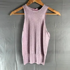 エポカ EPOCA  タンクトップ  ノースリーブカットソー ラメ加工 バックファスナー ピンク系 シルバーピンク 40(Sサイズ)  887739のサムネイル