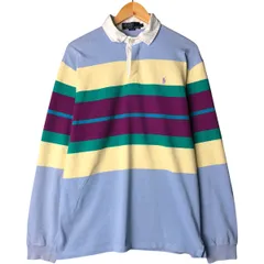 古着 90年代 ラルフローレン Ralph Lauren POLO by Ralph Lauren 長袖 ラガーシャツ USA製 メンズL相当 ヴィンテージ/eaa589318