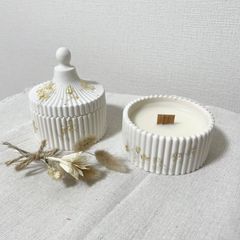 【おうちで焚き火が楽しめる】キャンディケースデザイン　木芯ソイキャンドル