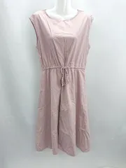 ◇ ⊂ JUNOAH ジュノア ノースリーブ ロング ワンピース サイズL ピンク系 レディース E  【1502030008258】