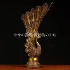幸運を招く鳳凰】希少 鳳凰 金属製 風水 縁起物 アンティーク 成長