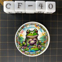 방수 스티커 개구리 스테인드 글라스 스타일 일러스트 멋진 CF-40
