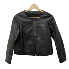 ANAYI ノーカラー　レザージャケット　ラム　近年モデル　極美品 美品 近年モデル ANAYI ノーカラーレザージャケット ラムレザー