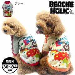 犬服 犬の服 ドッグウェア おしゃれ かわいい あったか　秋冬 裏起毛 小型犬 中型犬 大型犬 BEACHE HOLIC ビーチェホリック 2024年秋冬お空でべー君トレーナー グレー
