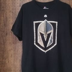 majestic マジェスティック　NHL「Las Vegas Golden Knights(ベガス・ゴールデンナイツ)」プリントTシャツ　サイズⅬ