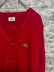 LACOSTE カーディガン　レッド　90s