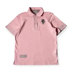 adabat アダバット ワンポイント 鹿の子 半袖 ポロシャツ 46/ピンク メンズ ゴルフ