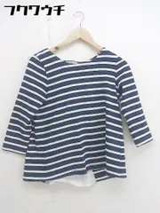 ◇ URBAN RESEARCH ボーダー 切替シャツ 長袖 カットソー サイズ F ネイビー ホワイト レディース  【中古】 【1110150000733】