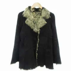 ユナイテッドアローズ UNITED ARROWS SLITZ ムートンジャケット コート 毛皮 36 黒 ブラック /AEのサムネイル
