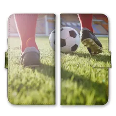 Galaxy S10+ plus SC-04L SCV42 ケース 手帳型 ギャラクシーS10プラス スマホケース 携帯ケース サッカー スポーツ サッカーボール スニーカー 試合 かっこいい カラー02のサムネイル