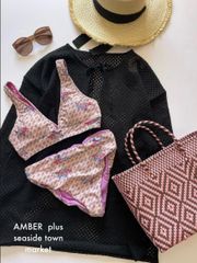 Tiny flower bikini set　　　pink　S/M  M/L